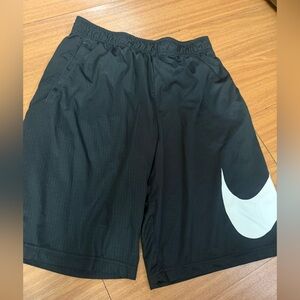 Nike Black Shorts with White Logo Band